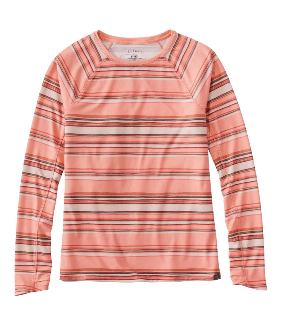 L.L.Bean Outlet | Women's Everyday SunSmart® Tee, Crewneck Long-Sleeve Stripe