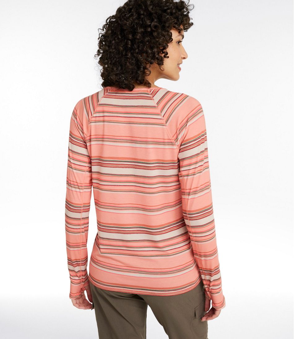 L.L.Bean Outlet | Women's Everyday SunSmart® Tee, Crewneck Long-Sleeve Stripe