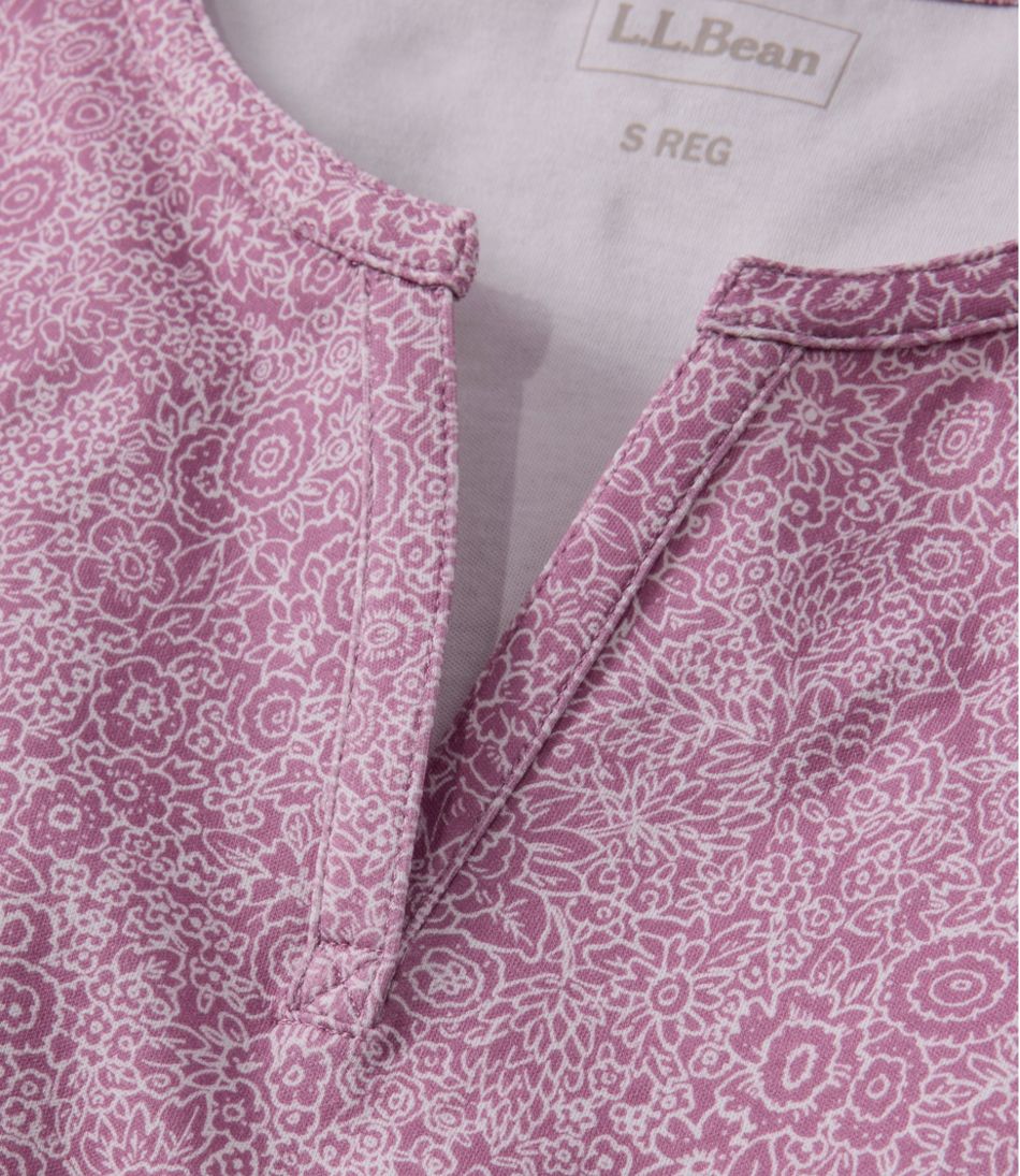 L.L.Bean On Sale | Women's Tee, Short-Sleeve Notch-Neck Print