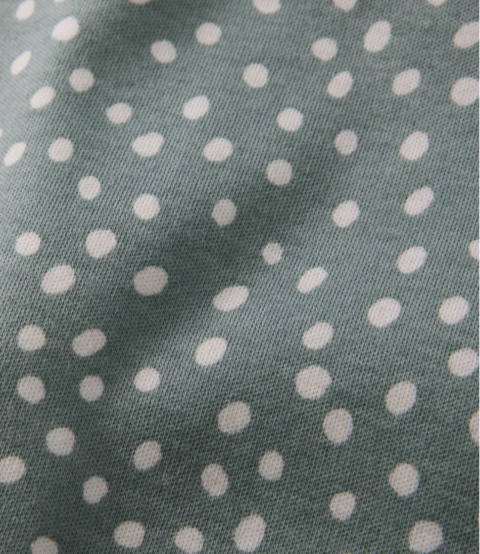 L.L.Bean New | Women's Jewelneck Tee, Elbow-Sleeve Print