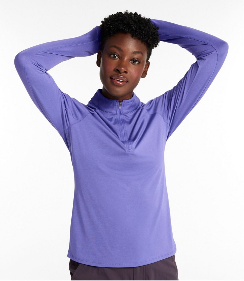 L.L.Bean US | Women's Access Trail Pullover, Long-Sleeve Quarter-Zip