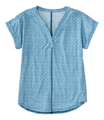 L.L.Bean Online | Women's Streamside Tee, Short-Sleeve Splitneck Print