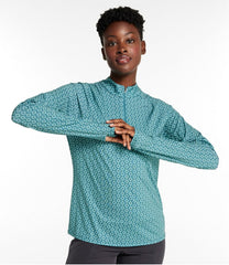 L.L.Bean On Sale | Women's Access Trail Pullover, Long-Sleeve Quarter-Zip Print
