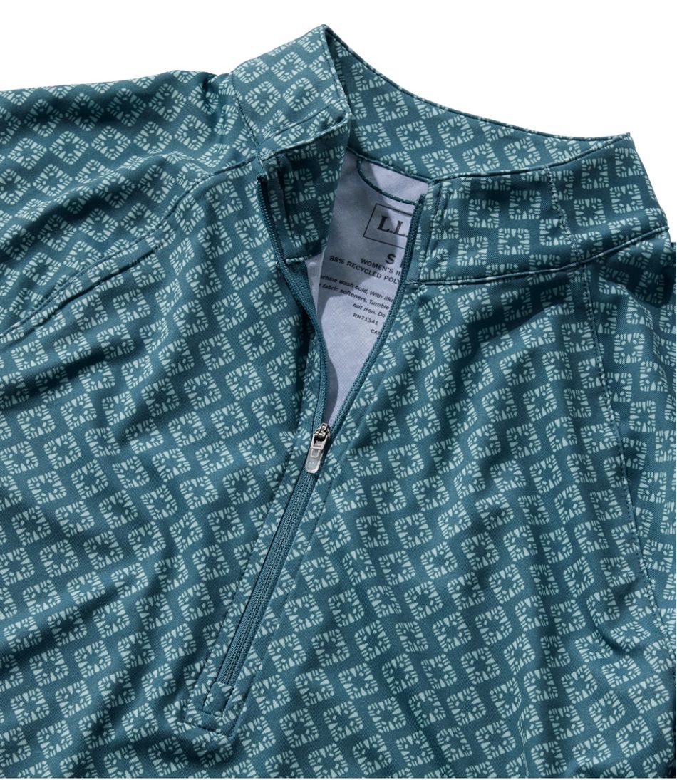 L.L.Bean On Sale | Women's Access Trail Pullover, Long-Sleeve Quarter-Zip Print