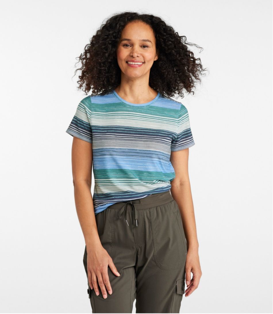 L.L.Bean For Sale | Women's Everyday SunSmart® Tee, Short-Sleeve Stripe