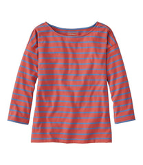 L.L.Bean New | Women's Heritage Mariner Top, Boatneck Three-Quarter-Sleeve Stripe