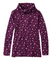 L.L.Bean US | Women's Pima Cotton Tee, Long-Sleeve Cowlneck Print