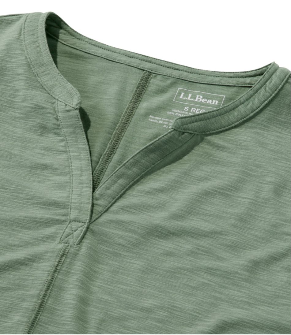 L.L.Bean Discount | Women's Streamside Tee, Three-Quarter-Sleeve Splitneck