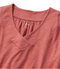 L.L.Bean Outlet | Women's Organic Cotton Tee, V-Neck Cap-Sleeve