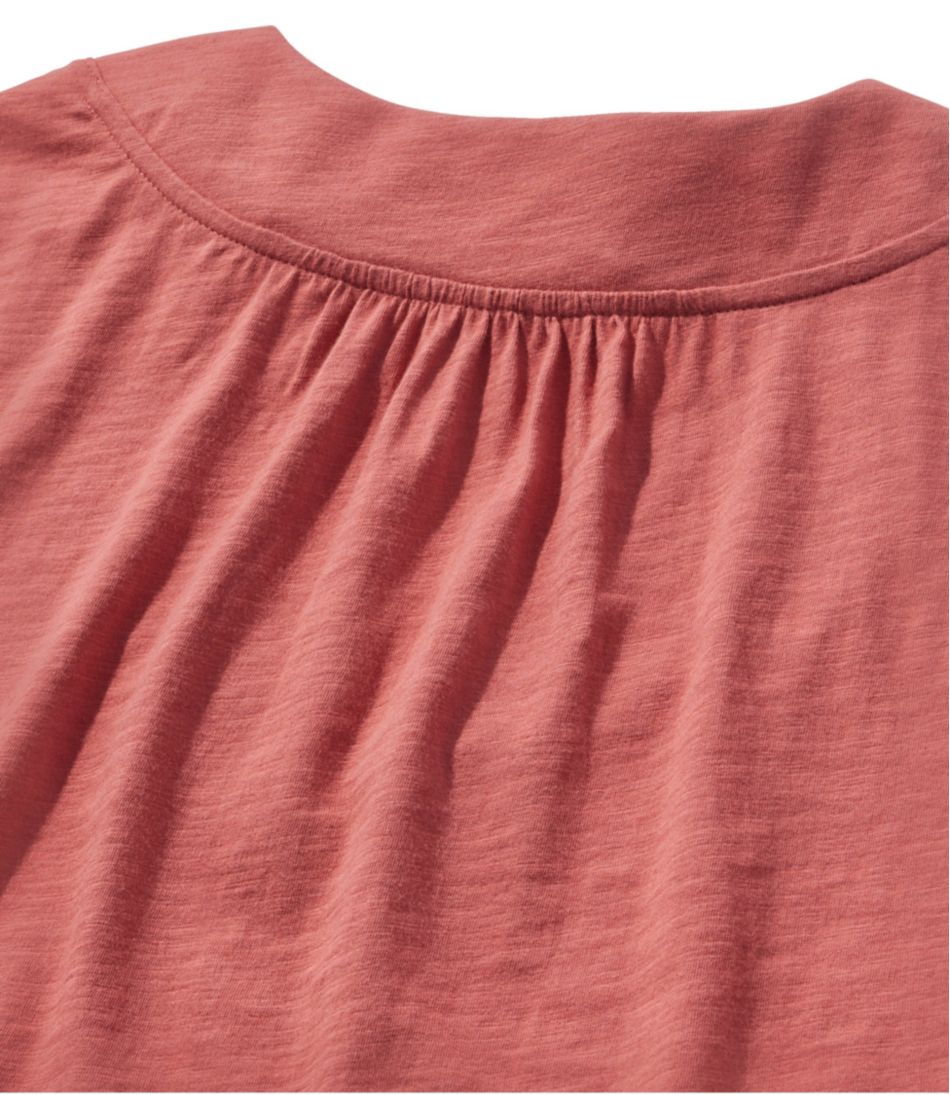 L.L.Bean Outlet | Women's Organic Cotton Tee, V-Neck Cap-Sleeve
