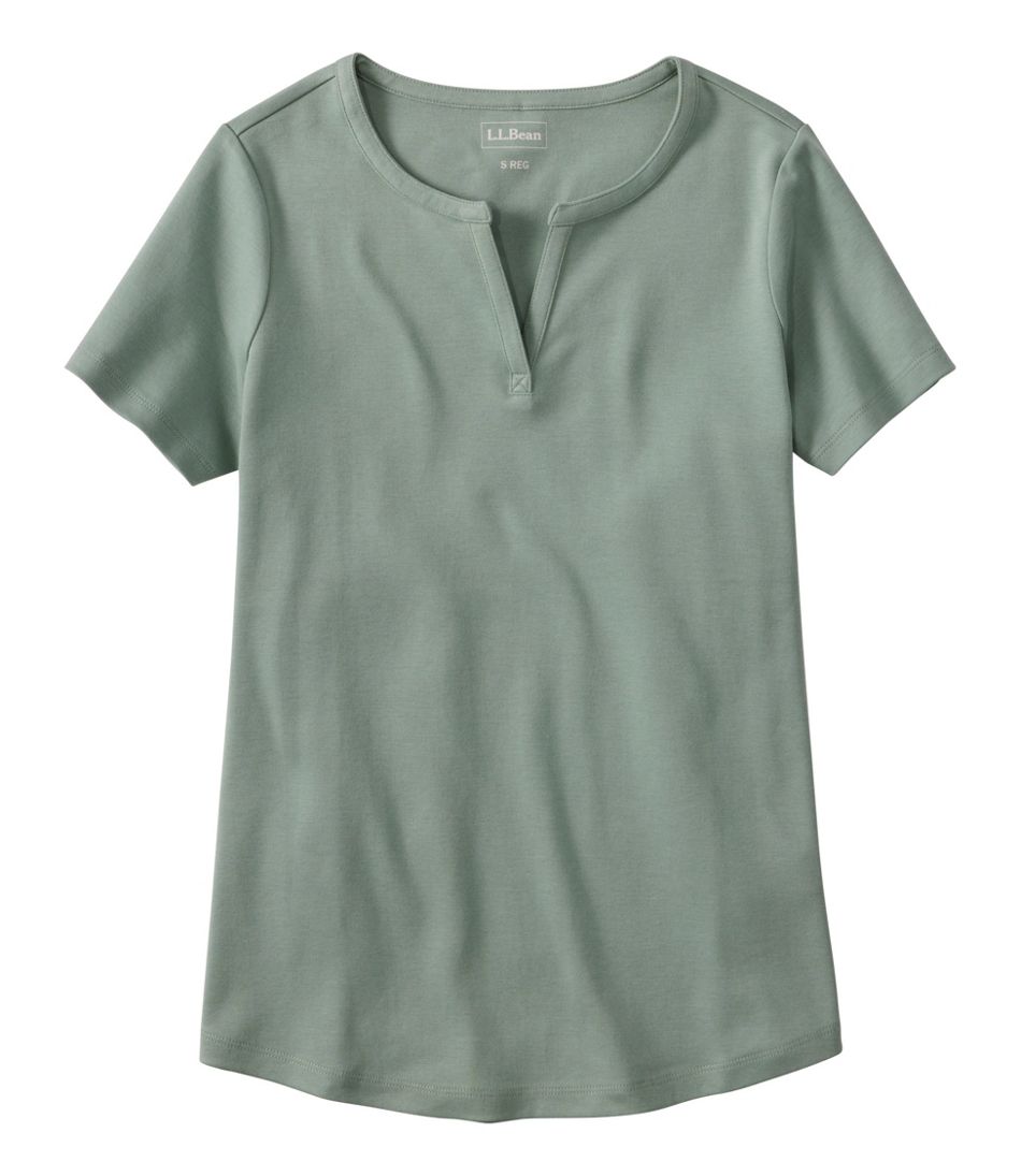 L.L.Bean On Sale | Women's Tee, Short-Sleeve Notch-Neck