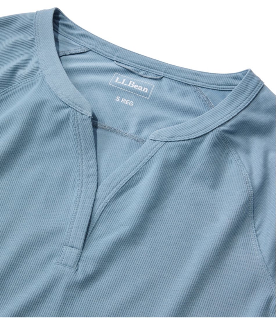 L.L.Bean Online | Women's Ribbed Performance Tee, Long-Sleeve Splitneck