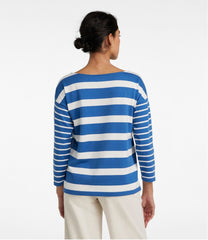 L.L.Bean Discount | Women's Heritage Mariner Top, Boatneck Three-Quarter-Sleeve Blocked Stripe
