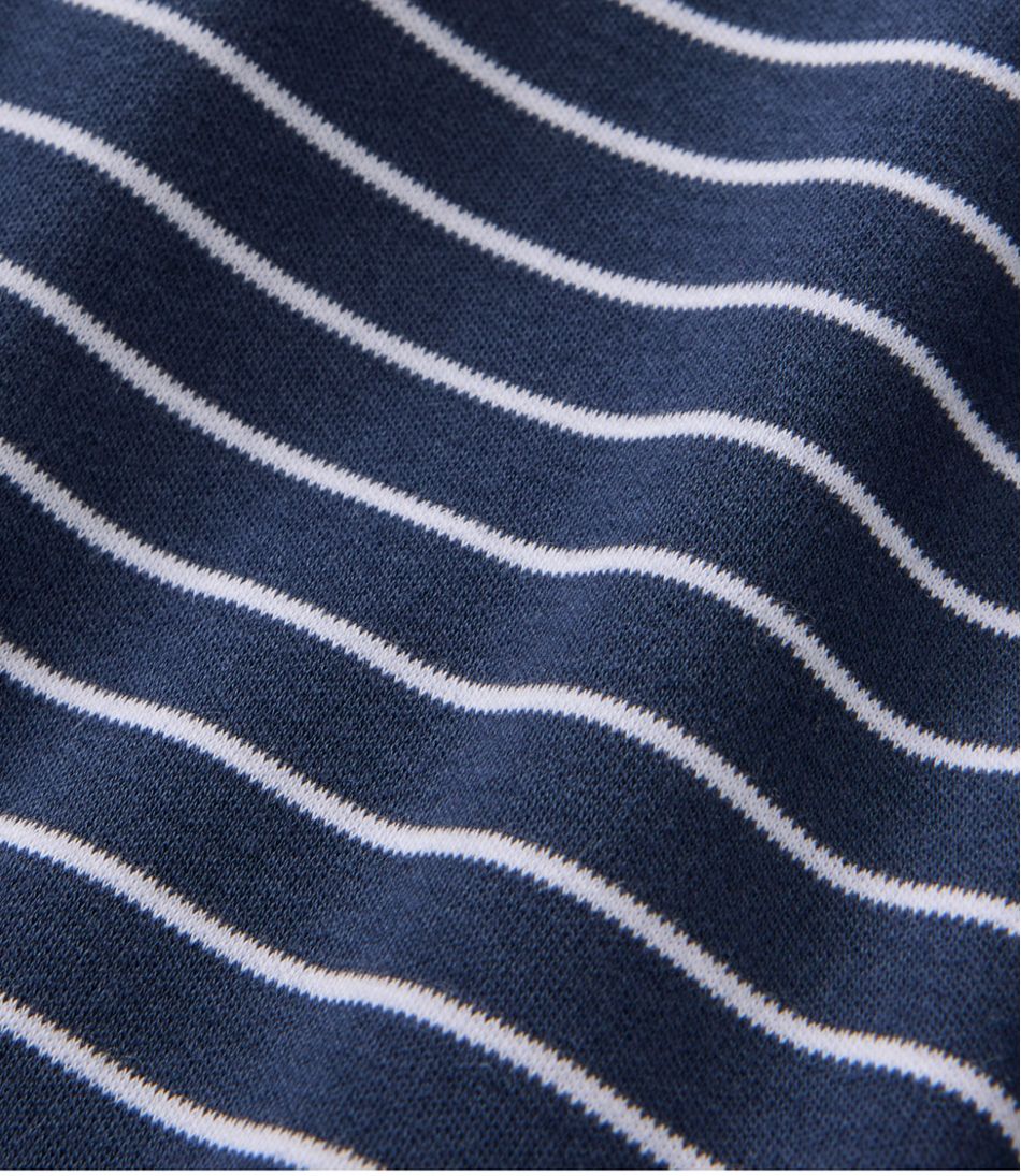 L.L.Bean New | Women's Pima Cotton Tee, Short-Sleeve Crewneck Stripe