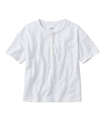 L.L.Bean Discount | Women's Signature Slub Tee, Short-Sleeve Henley