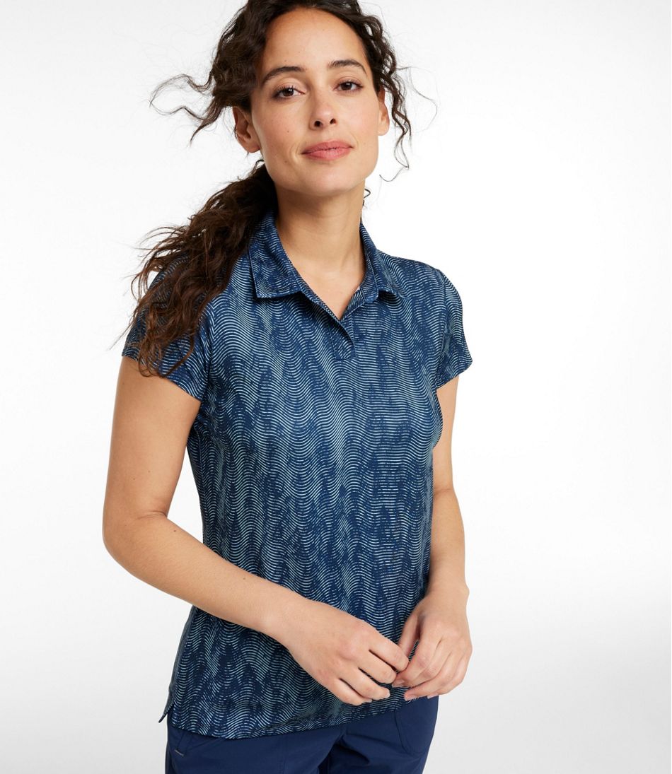 L.L.Bean Online | Women's Access Polo, Short-Sleeve Print