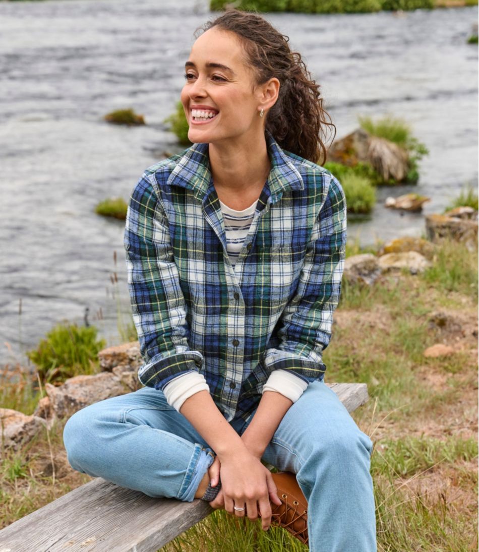 L.L.Bean Discount | Women's Scotch Plaid Flannel Shirt, Relaxed
