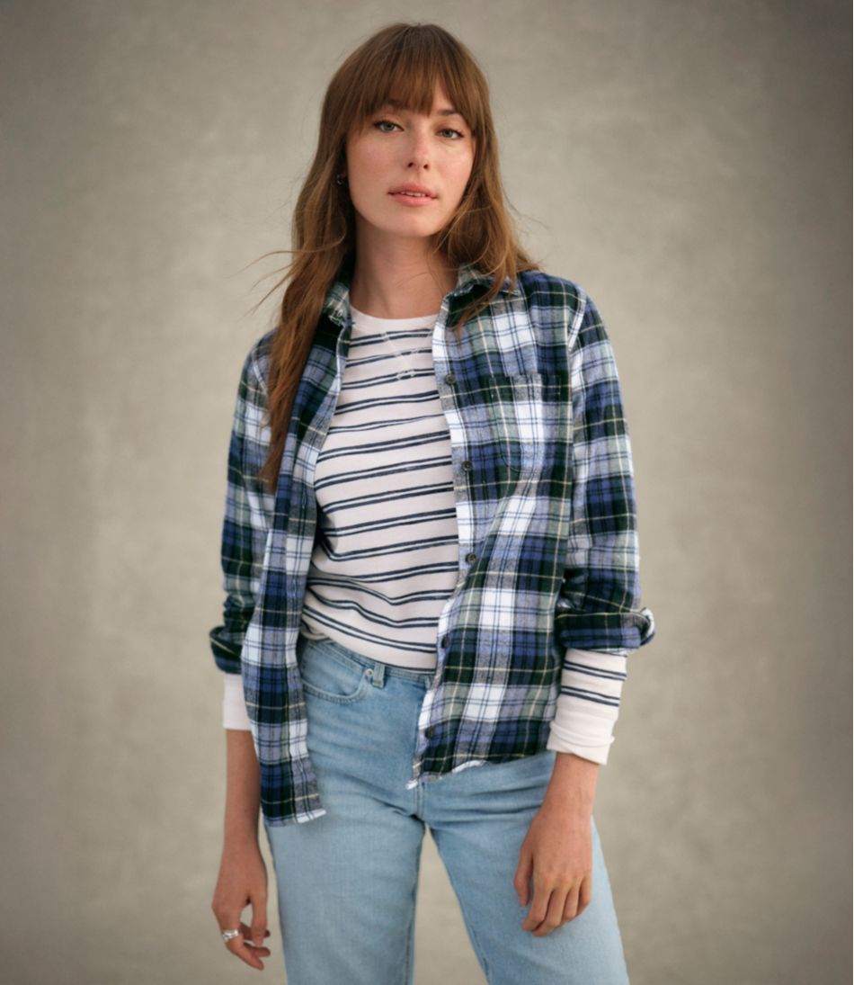 L.L.Bean Discount | Women's Scotch Plaid Flannel Shirt, Relaxed