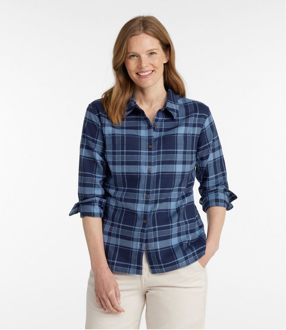 L.L.Bean Outlet | Women's Whisperweight Flannel Shirt, Button-Down
