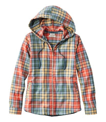 L.L.Bean | Women's Scotch Plaid Flannel Shirt, Relaxed Zip Hoodie