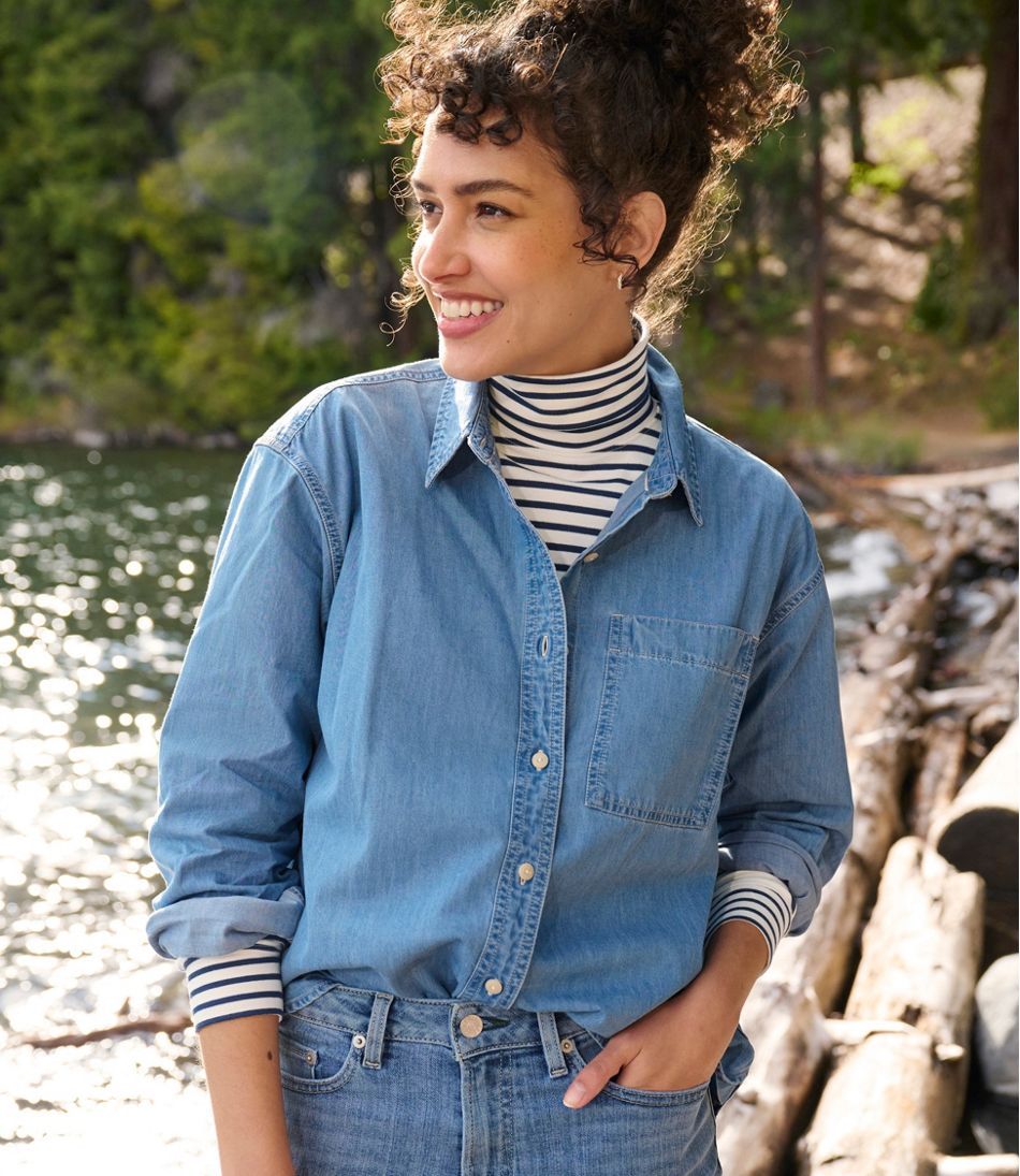 L.L.Bean Discount | Women's Denim Boyfriend Shirt