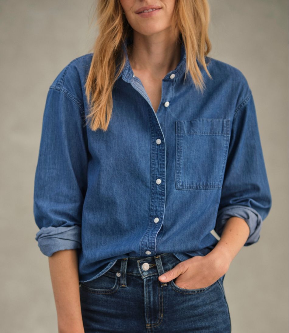 L.L.Bean Discount | Women's Denim Boyfriend Shirt