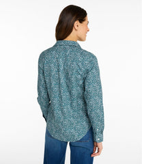 L.L.Bean For Sale | Women's Wrinkle-Free Pinpoint Oxford Shirt, Relaxed Fit Long-Sleeve Print