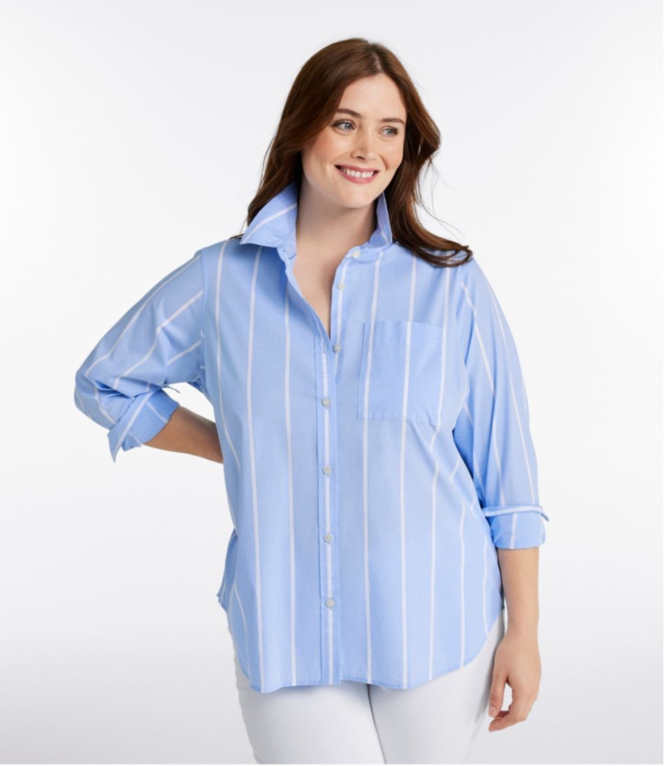 L.L.Bean US | Women's Essential Cotton Poplin Shirt, Long-Sleeve
