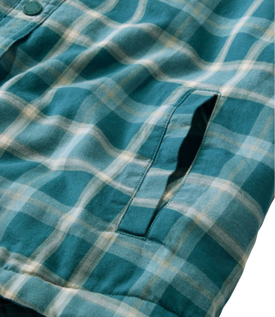 L.L.Bean Outlet | Women's Fleece-Lined Flannel Shirt, Snap-Front Plaid