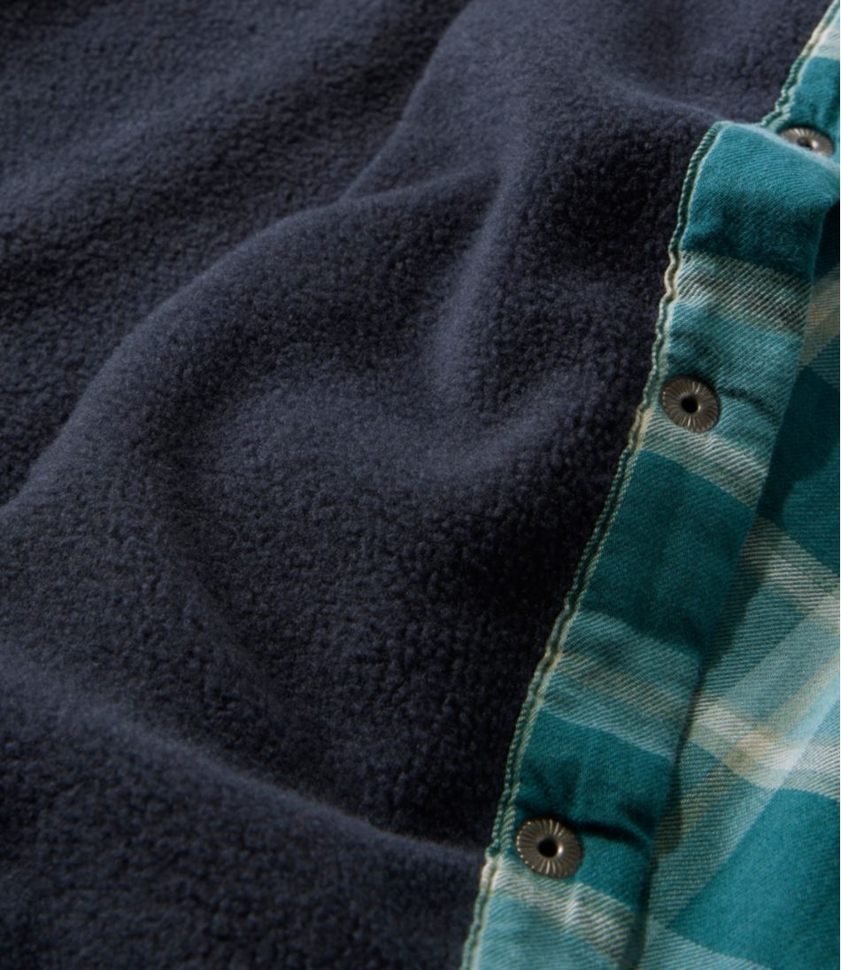 L.L.Bean Outlet | Women's Fleece-Lined Flannel Shirt, Snap-Front Plaid