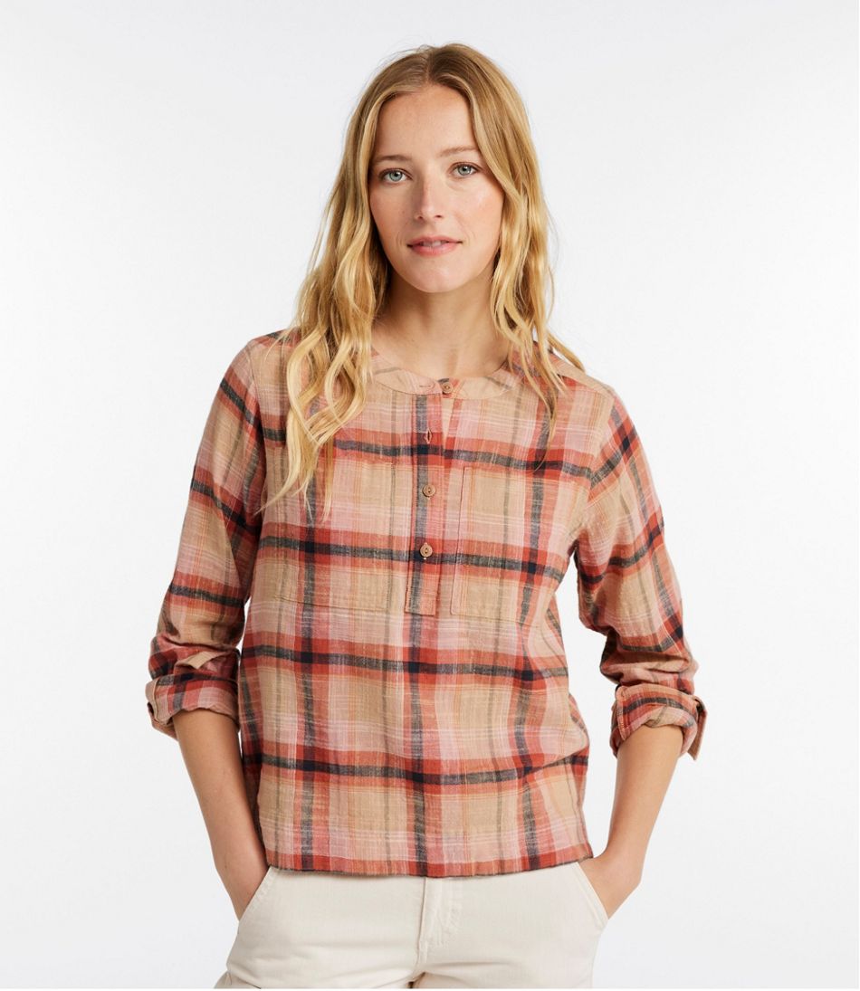 L.L.Bean On Sale | Women's Day Breeze Shirt, Long-Sleeve Collarless