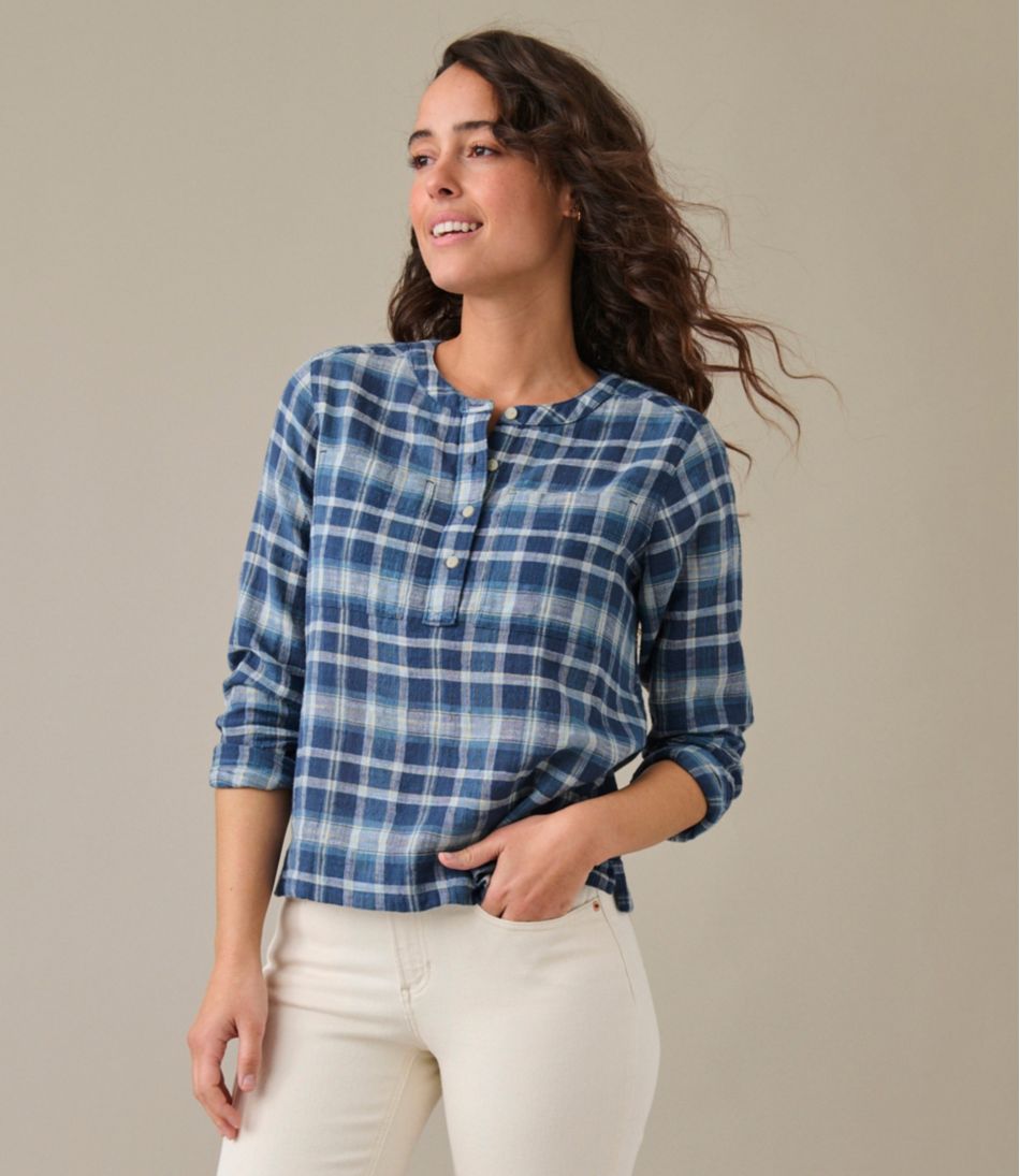 L.L.Bean On Sale | Women's Day Breeze Shirt, Long-Sleeve Collarless