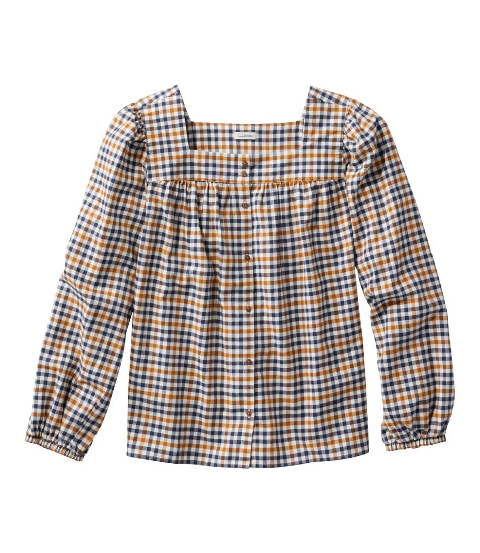 L.L.Bean For Sale | Women's Whisperweight Flannel Shirt, Squareneck