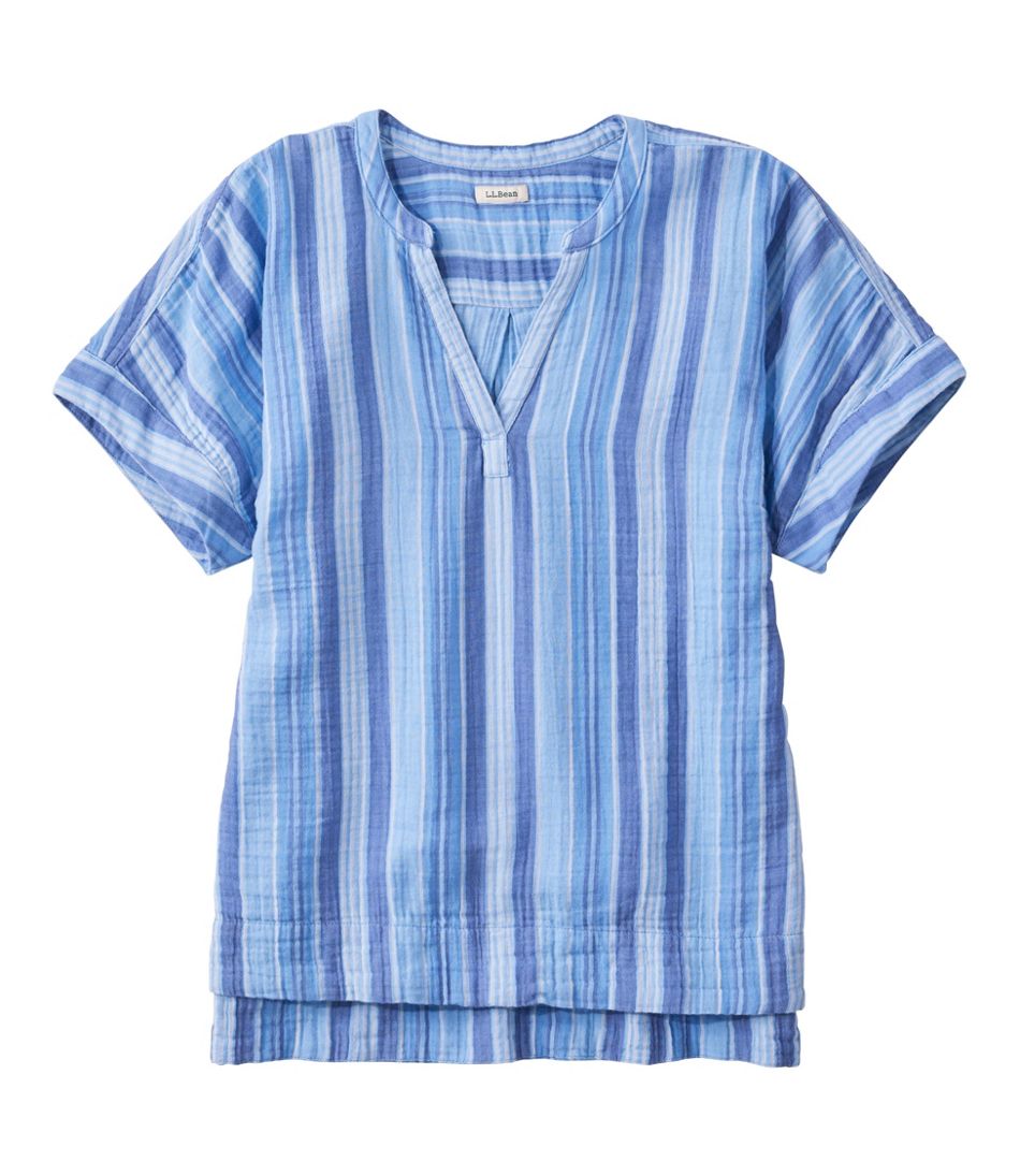 L.L.Bean New | Women's Cloud Gauze Shirt, Short-Sleeve