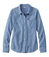 L.L.Bean US | Women's Essential Cotton Shirt, Chambray Long Sleeve