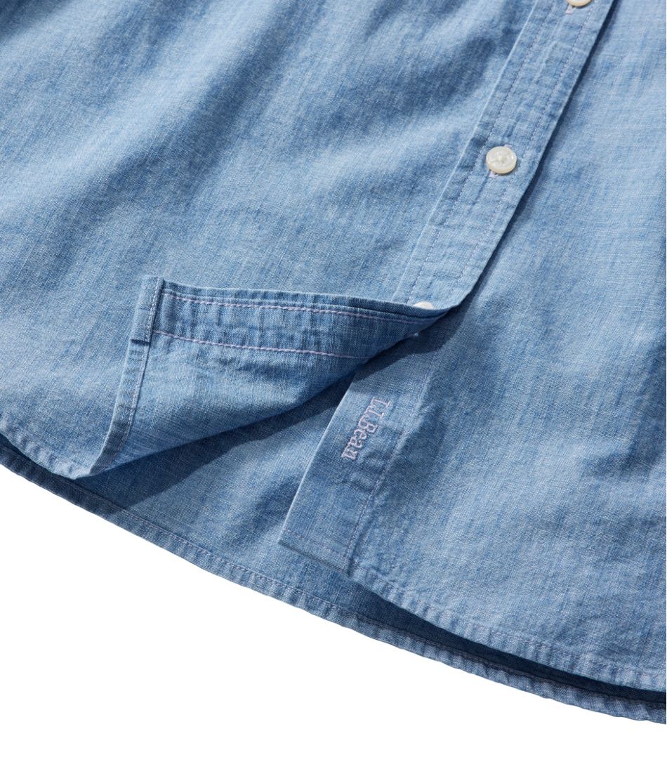L.L.Bean US | Women's Essential Cotton Shirt, Chambray Long Sleeve