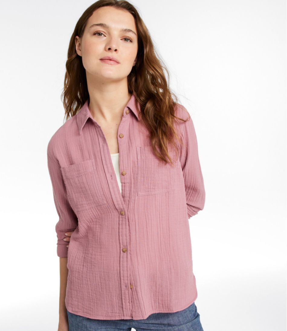 L.L.Bean | Women's Cloud Gauze Shirt, Long-Sleeve