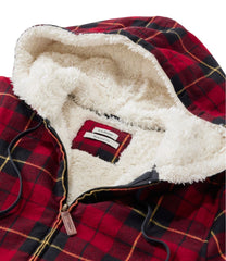 L.L.Bean Outlet | Women's Scotch Plaid Flannel Shirt, Sherpa-Lined Zip Hoodie