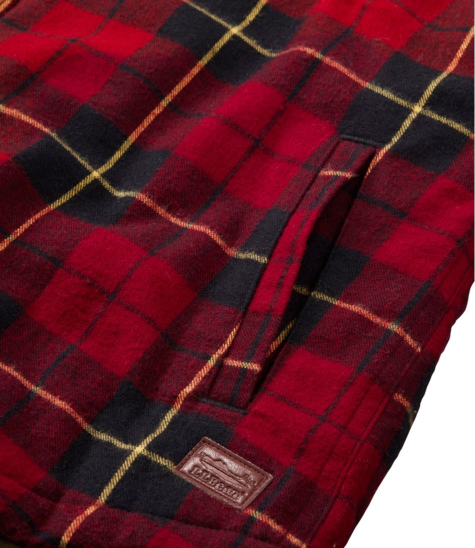 L.L.Bean Outlet | Women's Scotch Plaid Flannel Shirt, Sherpa-Lined Zip Hoodie