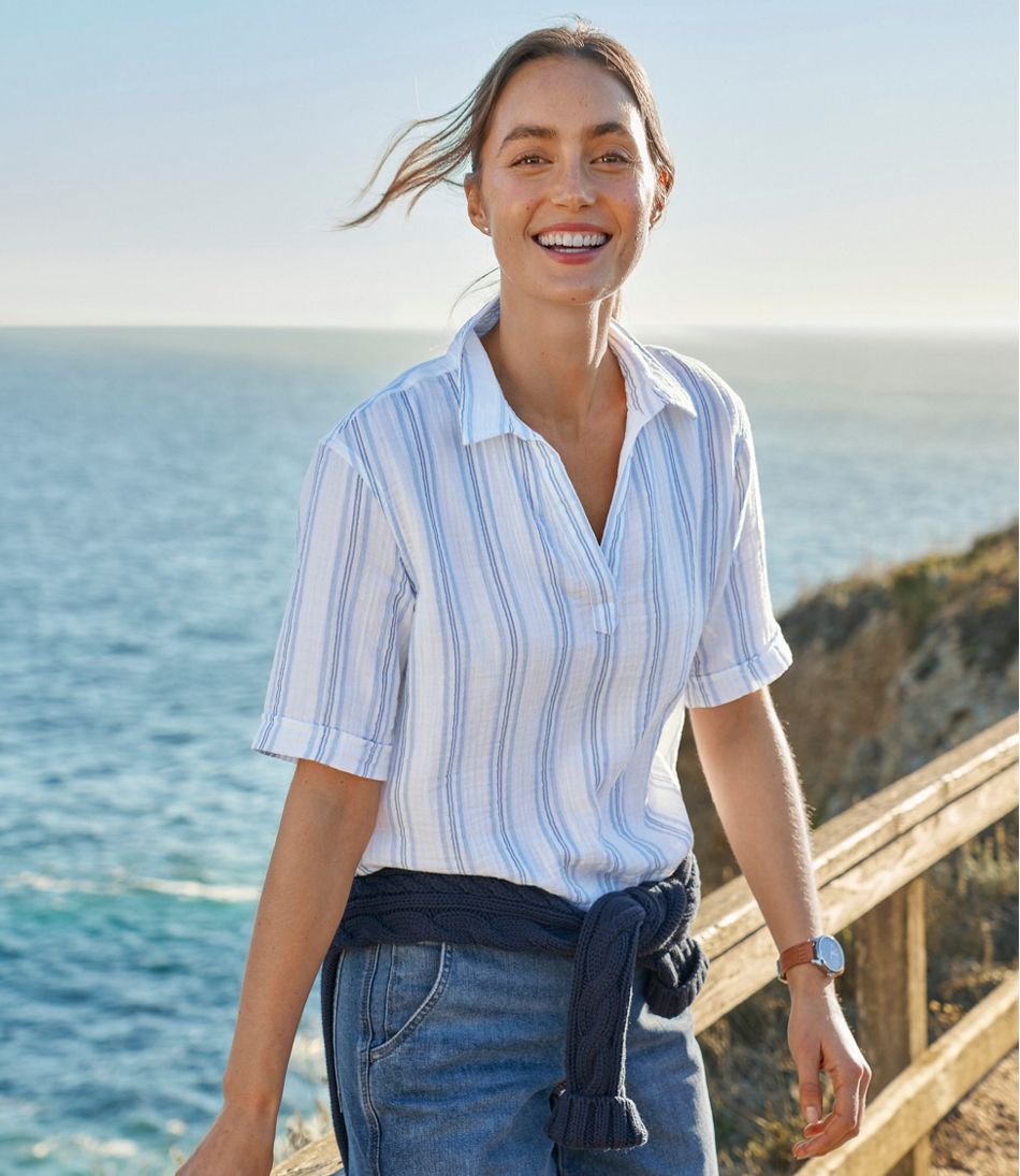 L.L.Bean New | Women's Cloud Gauze Shirt, Polo