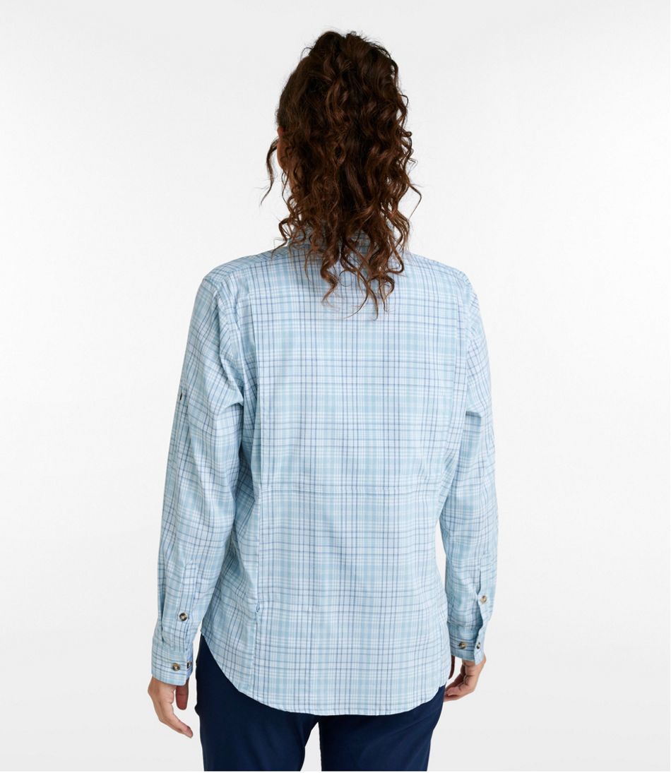 L.L.Bean New | Women's Tropicwear Shirt, Plaid Long-Sleeve