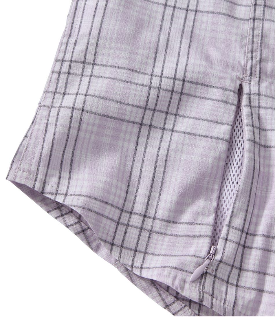 L.L.Bean Outlet | Women's Tropicwear Shirt, Plaid Short-Sleeve