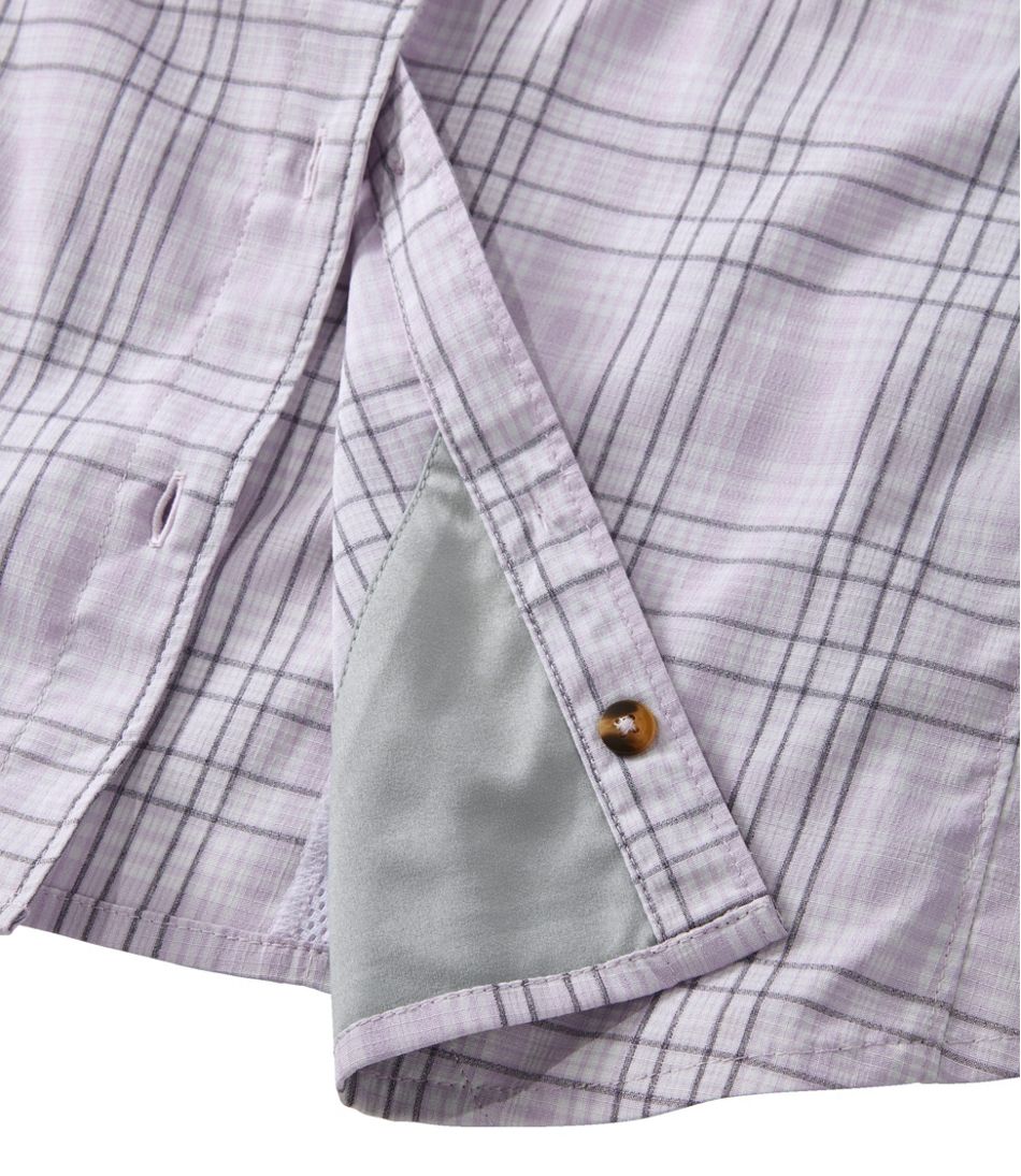 L.L.Bean Outlet | Women's Tropicwear Shirt, Plaid Short-Sleeve