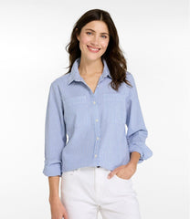 L.L.Bean Sale | Women's Vacationland Seersucker Shirt, Long-Sleeve