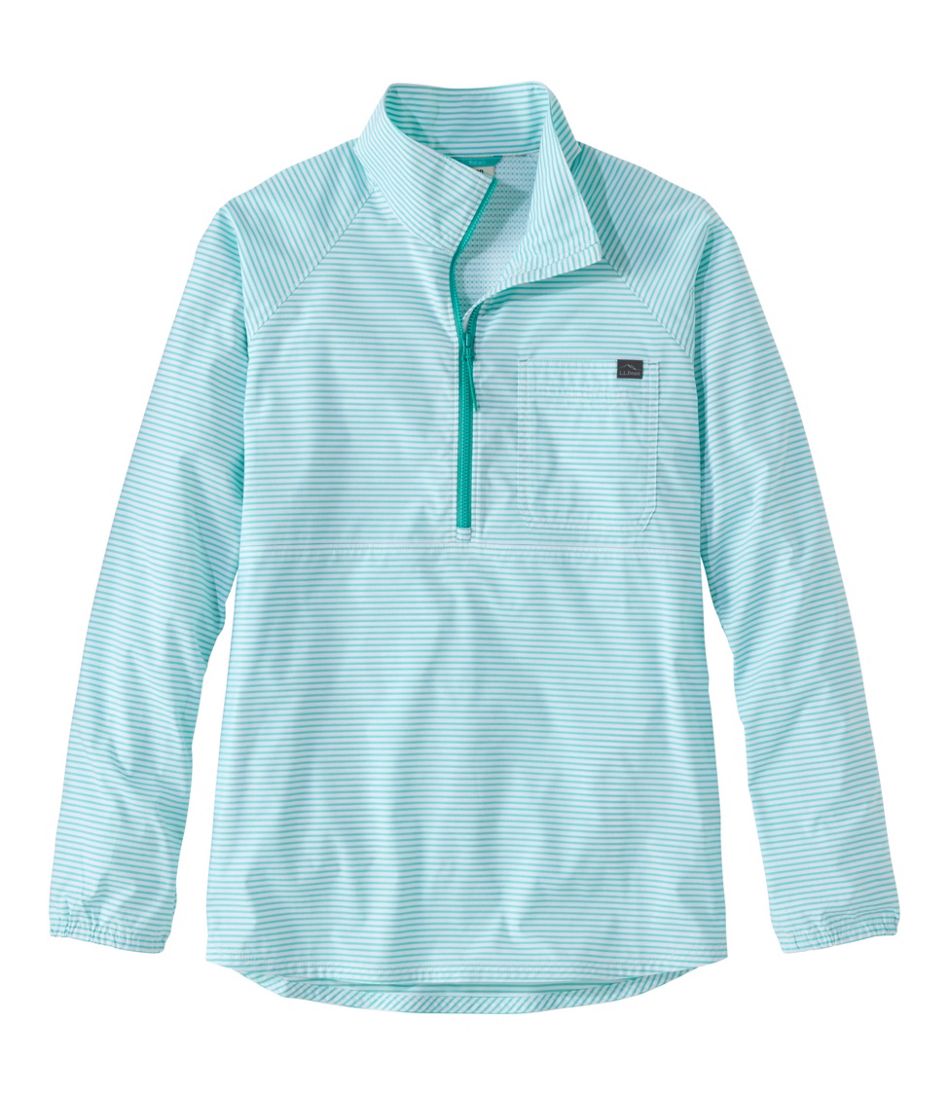 L.L.Bean Online | Women's Everyday SunSmart® Woven Shirt, Quarter-Zip Pullover Colorblock