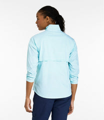 L.L.Bean Online | Women's Everyday SunSmart® Woven Shirt, Quarter-Zip Pullover Colorblock