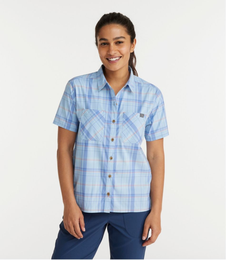L.L.Bean Sale | Women's Everyday SunSmart® Woven Shirt, Short-Sleeve Plaid