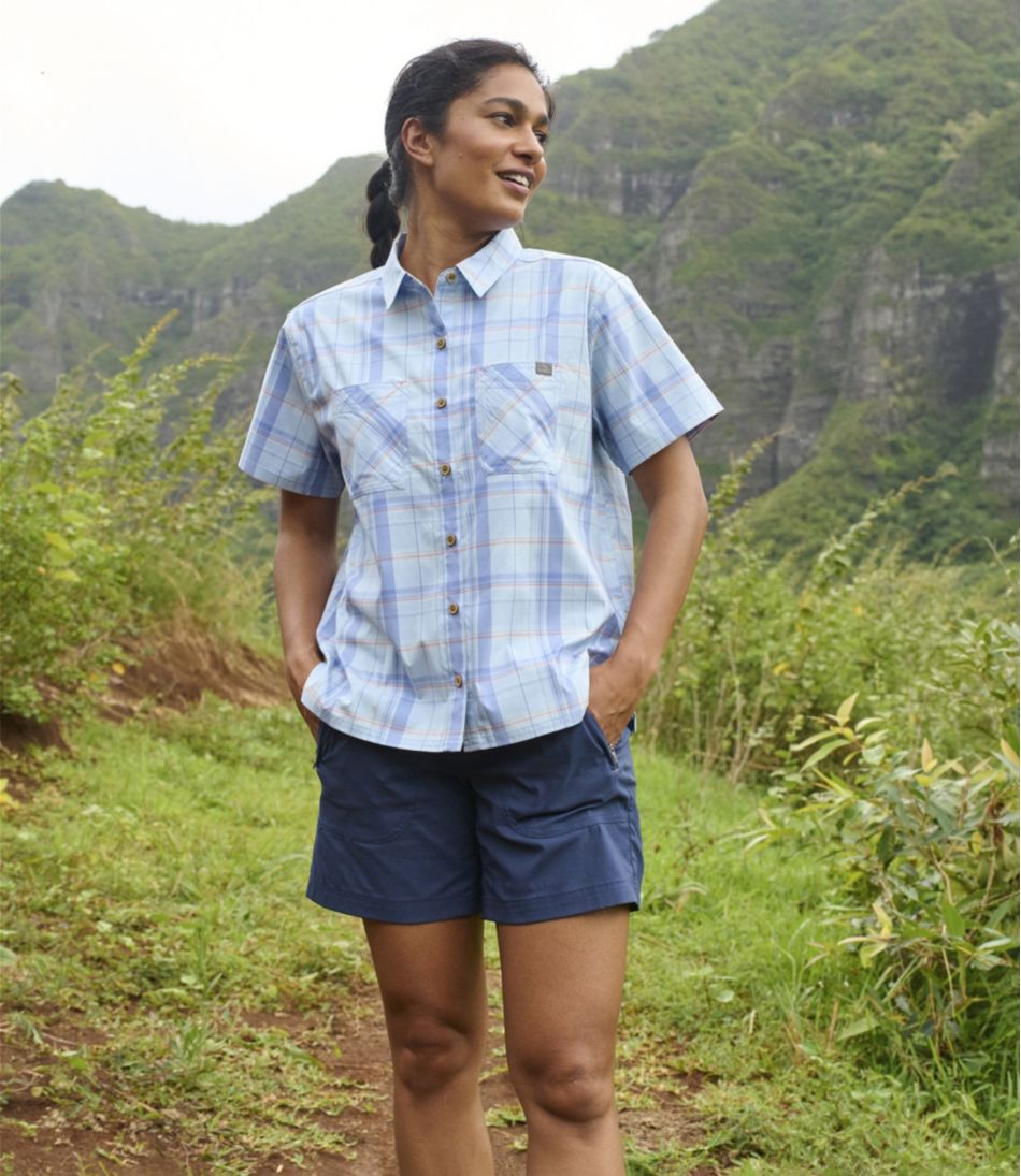 L.L.Bean Sale | Women's Everyday SunSmart® Woven Shirt, Short-Sleeve Plaid