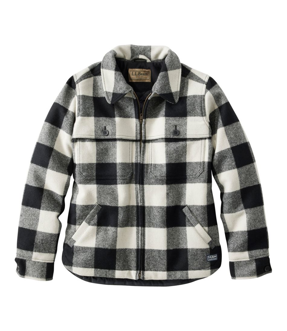 L.L.Bean Online | Women's Maine Guide Zip Front Jac-Shirt with Primaloft, Plaid