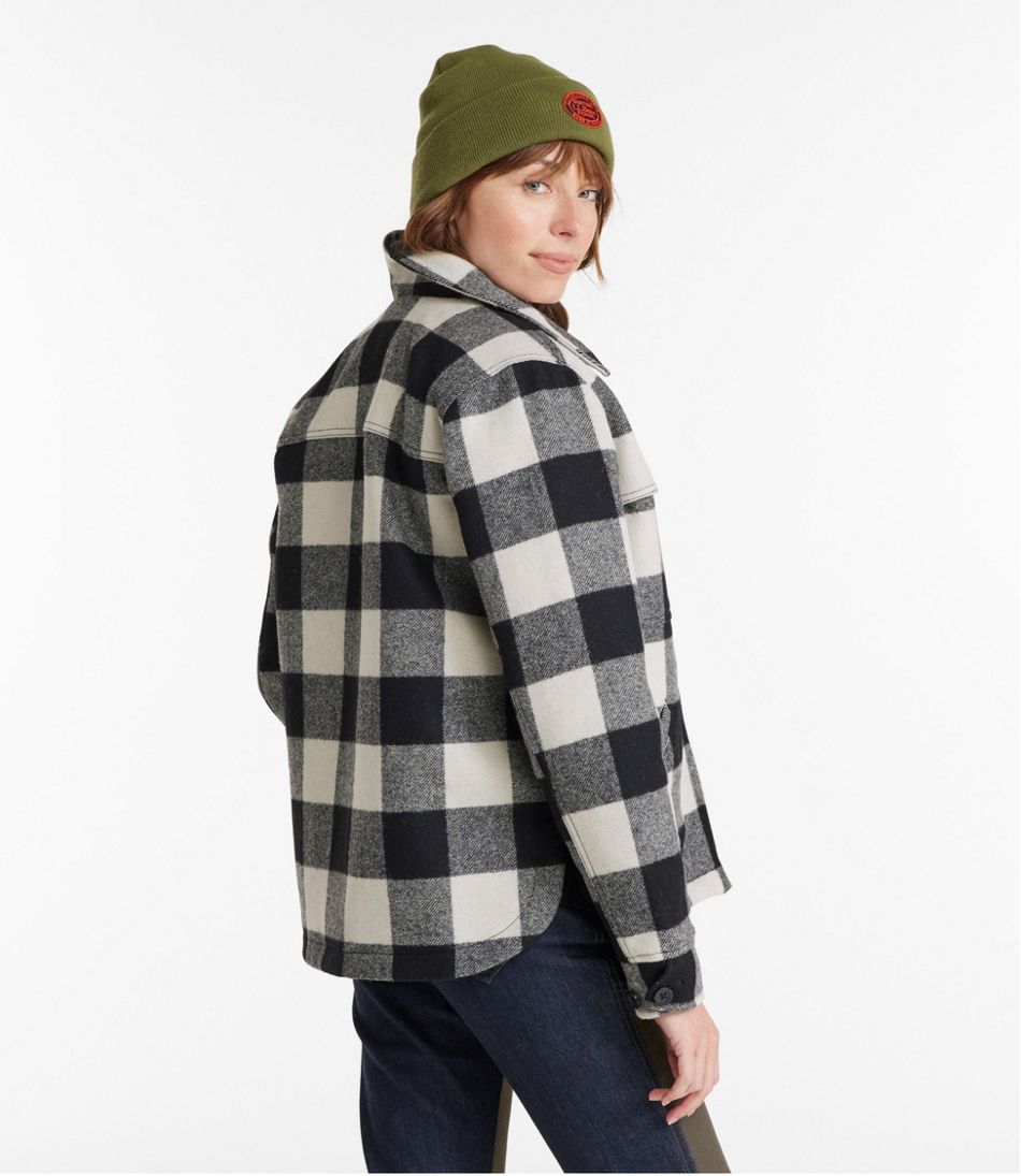 L.L.Bean Online | Women's Maine Guide Zip Front Jac-Shirt with Primaloft, Plaid